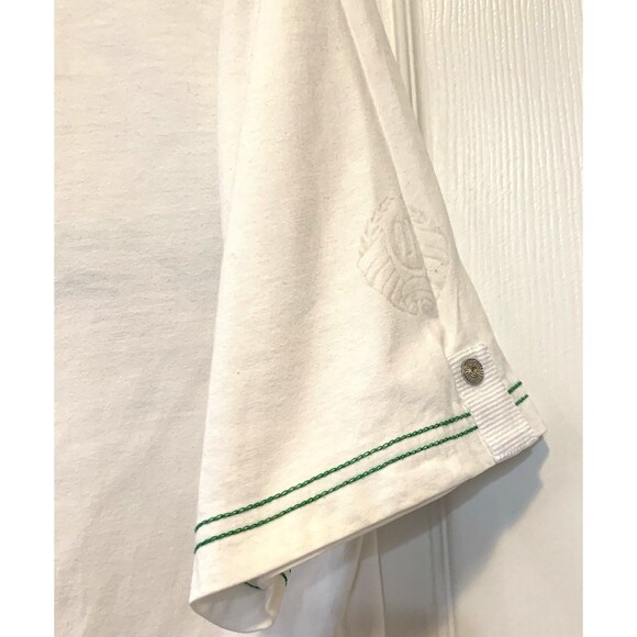 VTG Coogi Polo Shirt Mens XLGoogi Chest Patches Stripes Hip Hop Preppy Y2K - Picture 9 of 10